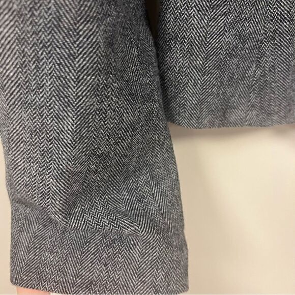 Banana Republic wool blend herringbone blazer sz8 - Picture 3 of 7